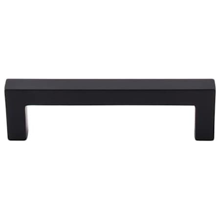 Top Knobs Square 3-3/4 Inch Center to Center Handle Cabinet Pull from the Nouveau III Series - 25 Pack Flat Black
