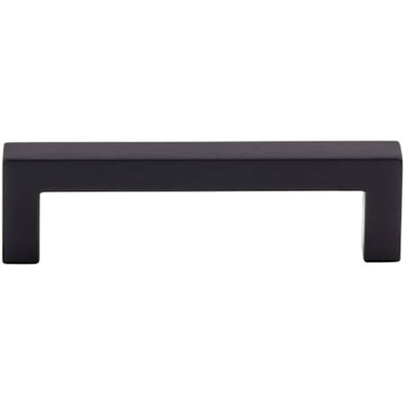 Top Knobs Square 3-3/4 Inch Center to Center Handle Cabinet Pull from the Nouveau III Collection Flat Black