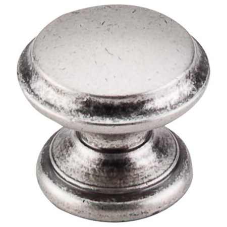 Top Knobs Flat 1-3/8 Inch Mushroom Cabinet Knob from the Dakota Collection Pewter Antique