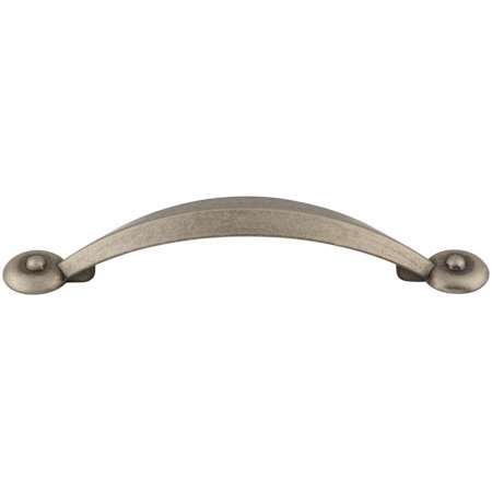 Top Knobs Angle 3-3/4 Inch Center to Center Handle Cabinet Pull from the Dakota Collection Pewter Antique