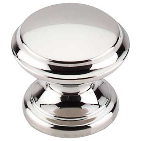 Top Knobs Flat 1-3/8 Inch Mushroom Cabinet Knob from the Asbury Collection Polished Nickel