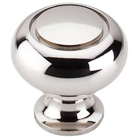 Top Knobs Ring 1-1/4 Inch Mushroom Cabinet Knob from the Asbury Collection Polished Nickel