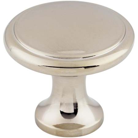Top Knobs Ringed 1-1/8 Inch Mushroom Cabinet Knob from the Asbury Collection Polished Nickel