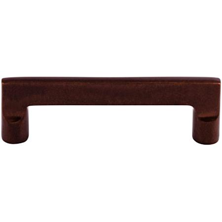 Top Knobs Flat 4 Inch Center to Center Handle Cabinet Pull from the Aspen Collection Mahogany Bronze