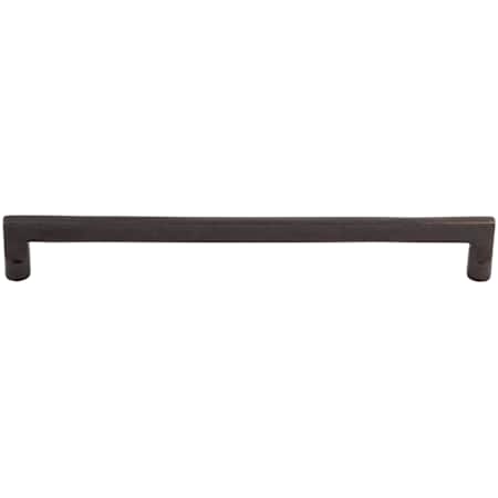 Top Knobs Flat 12 Inch Center to Center Handle Cabinet Pull from the Aspen Collection Medium Bronze