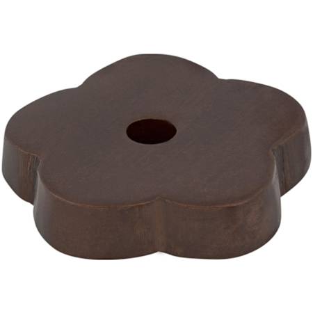 Top Knobs Flower 1 Inch Knob Backplate from the Aspen Series Mahogany Bronze