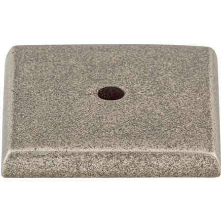 Top Knobs Square 1-1/4 Inch Knob Backplate from the Aspen Series Silicon Bronze Light