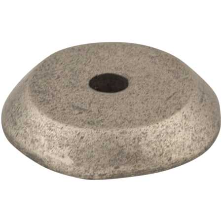 Top Knobs Rounded 7/8 Inch Diameter Knob Backplate from the Aspen Series Silicon Bronze Light