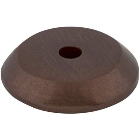 Top Knobs Rounded 7/8 Inch Diameter Knob Backplate from the Aspen Series Mahogany Bronze