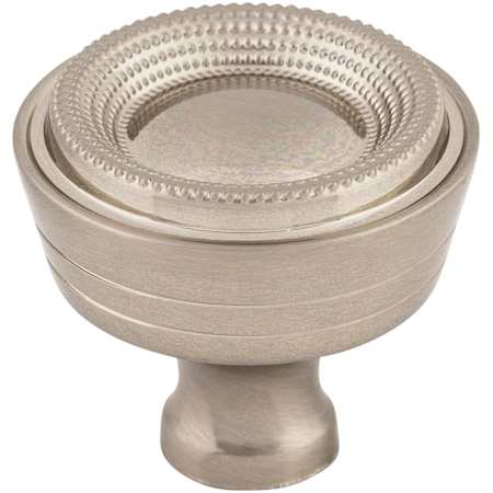 Top Knobs Beaded 1-5/16 Inch Mushroom Cabinet Knob from the Edwardian Collection Brushed Satin Nickel
