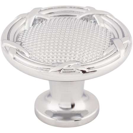 Top Knobs Ribbon 1-1/4 Inch Mushroom Cabinet Knob from the Edwardian Collection Polished Chrome