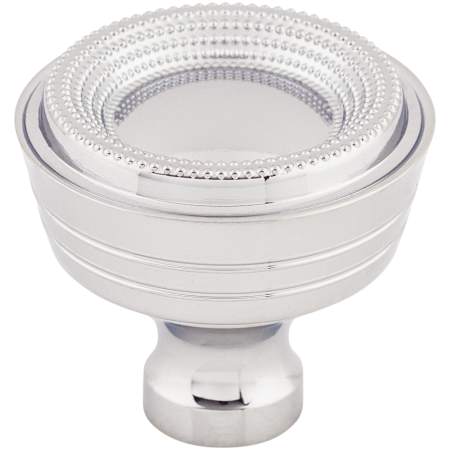 Top Knobs Beaded 1-5/16 Inch Mushroom Cabinet Knob from the Edwardian Collection Polished Chrome