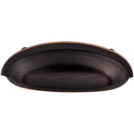 Top Knobs Somerset 3 Inch Center to Center Cup Cabinet Pull Tuscan Bronze