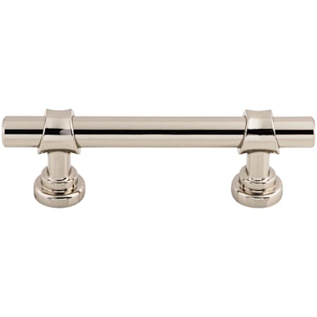 Top Knobs Bit 3 Inch Center to Center Bar Cabinet Pull from the Asbury Collection Polished Nickel