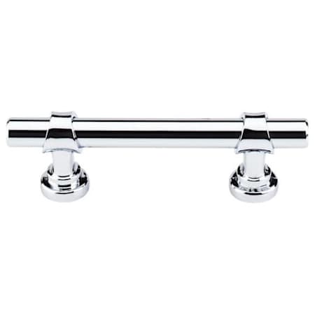 Top Knobs Bit 3 Inch Center to Center Bar Cabinet Pull from the Dakota Series - 10 Pack Polished Chrome