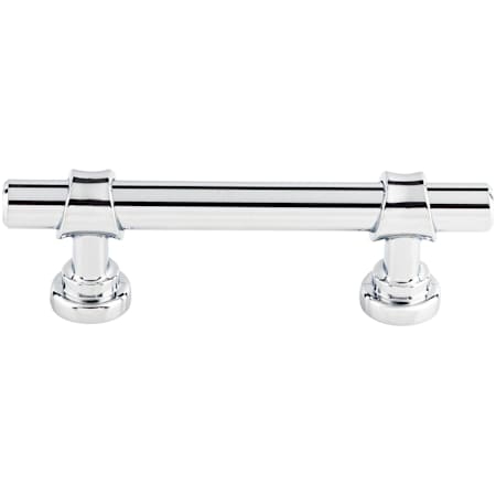 Top Knobs Bit 3 Inch Center to Center Bar Cabinet Pull from the Dakota Collection Polished Chrome