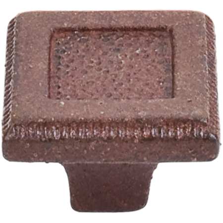 Top Knobs Square 1-5/16 Inch Square Cabinet Knob from the Britannia Collection True Rust