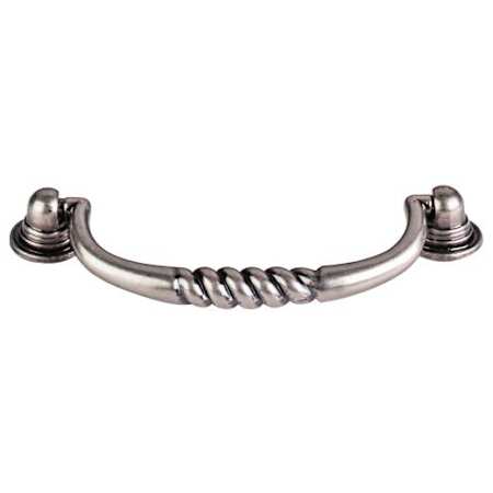 Top Knobs Eton 3-3/4 Inch Center to Center Drop Cabinet Pull from the Britannia Series Pewter Antique