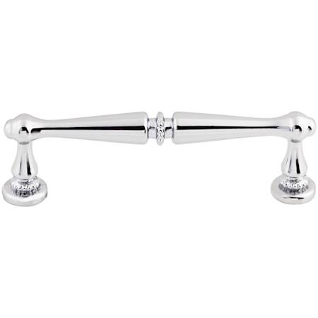 Top Knobs Edwardian 3-3/4 Inch Center to Center Handle Cabinet Pull Polished Chrome
