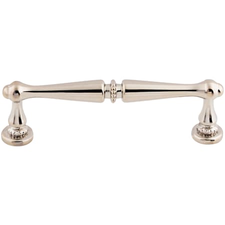 Top Knobs Edwardian 3-3/4 Inch Center to Center Handle Cabinet Pull Polished Nickel