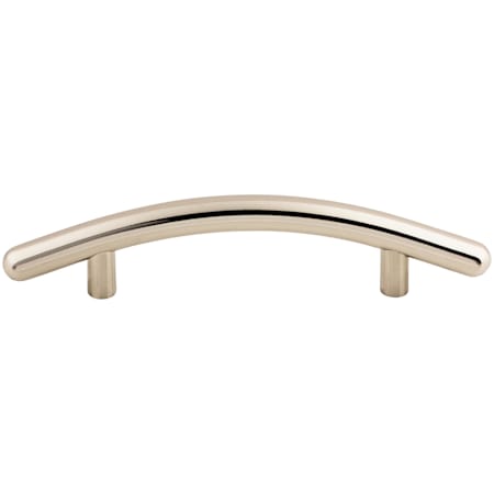 Top Knobs Curved 3-3/4 Inch Center to Center Bar Cabinet Pull from the Nouveau Collection Polished Nickel