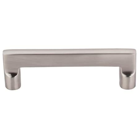 Top Knobs Flat 4 Inch Center to Center Handle Cabinet Pull from the Aspen II Series Brushed Satin Nickel