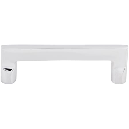 Top Knobs Flat 4 Inch Center to Center Handle Cabinet Pull from the Aspen II Series Polished Chrome