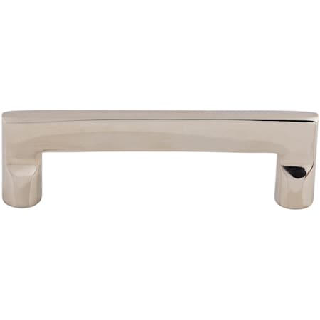 Top Knobs Flat 4 Inch Center to Center Handle Cabinet Pull from the Aspen II Series Polished Nickel