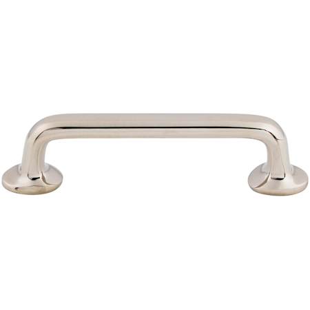 Top Knobs Rounded 4 Inch Center to Center Handle Cabinet Pull from the Aspen II Series Polished Nickel
