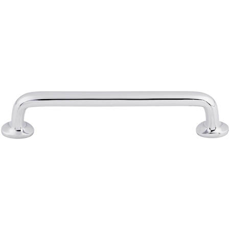 Top Knobs Rounded 6 Inch Center to Center Handle Cabinet Pull from the Aspen II Series Polished Chrome