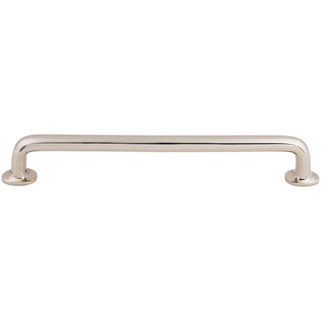 Top Knobs Rounded 12 Inch Center to Center Handle Cabinet Pull from the Aspen II Series Polished Nickel