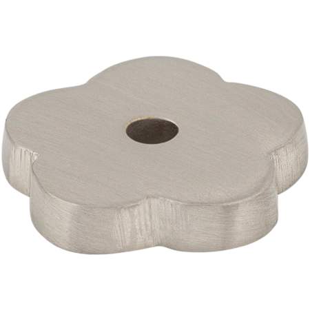 Top Knobs Flower 1 Inch Knob Backplate from the Aspen II Series Brushed Satin Nickel