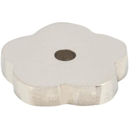 Top Knobs Flower 1 Inch Knob Backplate from the Aspen II Series Polished Nickel