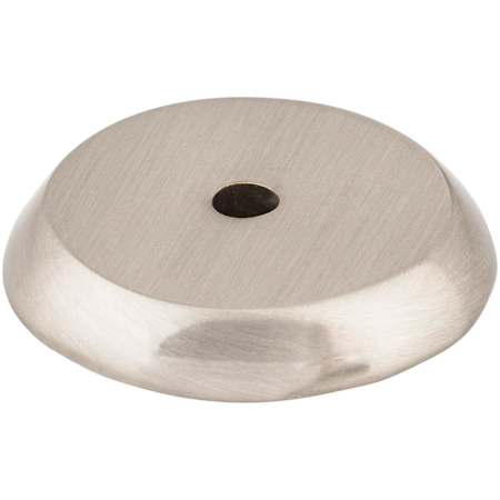 Top Knobs Rounded 1-1/4 Inch Diameter Knob Backplate from the Aspen II Series Brushed Satin Nickel