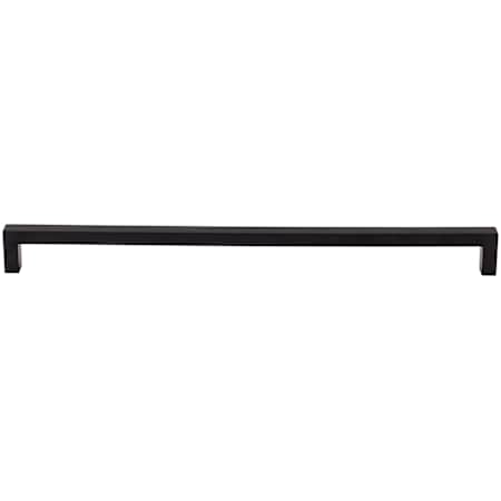 Top Knobs Square 17-5/8 Inch Center to Center Handle Cabinet Pull from the Nouveau III Series Flat Black
