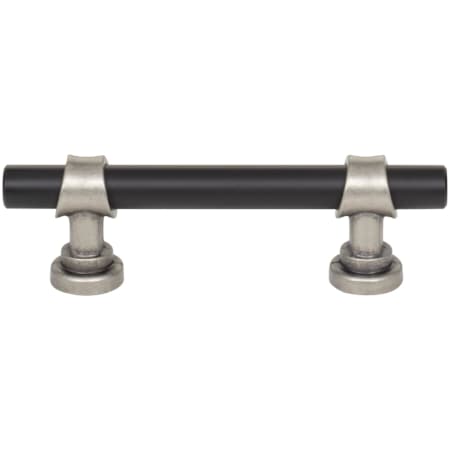 Top Knobs Bit 3 Inch Center to Center Bar Cabinet Pull Flat Black / Pewter Antique