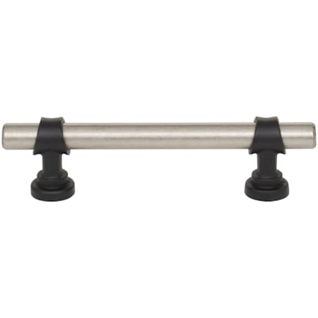 Top Knobs Bit 3-3/4 Inch Center to Center Bar Cabinet Pull Pewter Antique / Flat Black