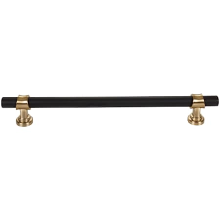 Top Knobs Bit 12 Inch Center to Center Bar Appliance Pull Flat Black / Honey Bronze
