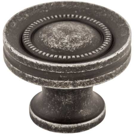 Top Knobs Button 1-1/4 Inch Mushroom Cabinet Knob from the Somerset II Collection Black Iron
