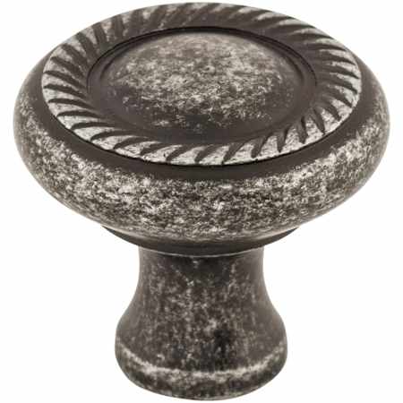 Top Knobs Swirl Cut 1-1/4 Inch Mushroom Cabinet Knob from the Somerset II Collection Black Iron