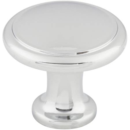 Top Knobs Ringed 1-1/8 Inch Mushroom Cabinet Knob from the Nouveau Collection Polished Chrome
