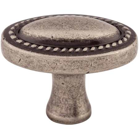 Top Knobs Oval 1-1/4 Inch Oval Cabinet Knob from the Somerset II Collection Pewter Antique