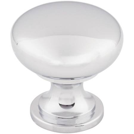 Top Knobs Hollow 1-3/16 Inch Mushroom Cabinet Knob from the Nouveau Collection Polished Chrome