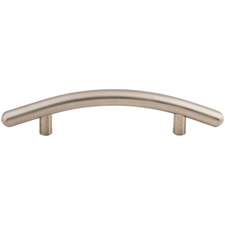 Top Knobs Curved 3-3/4 Inch Center to Center Bar Cabinet Pull from the Nouveau Collection Brushed Satin Nickel
