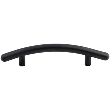 Top Knobs Curved 3-3/4 Inch Center to Center Bar Cabinet Pull from the Nouveau Collection Flat Black