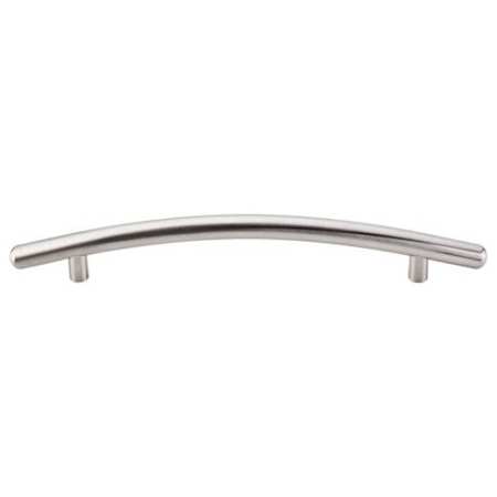 Top Knobs Curved 6-5/16 Inch Center to Center Bar Cabinet Pull from the Nouveau Series - 25 Pack Brushed Satin Nickel