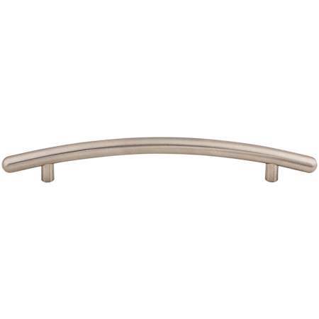 Top Knobs Curved 6-5/16 Inch Center to Center Bar Cabinet Pull from the Nouveau Collection Brushed Satin Nickel