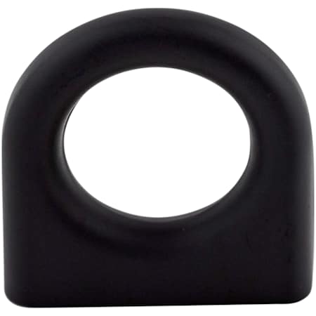Top Knobs Ring 1-3/16 Inch Long Finger Cabinet Pull from the Nouveau II Collection Flat Black