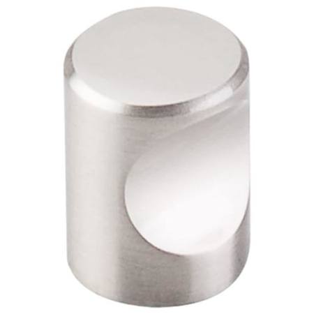 Top Knobs Indent 3/4 Inch Cylindrical Cabinet Knob from the Nouveau II Collection Brushed Satin Nickel