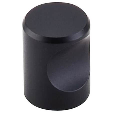 Top Knobs Indent 3/4 Inch Cylindrical Cabinet Knob from the Nouveau II Collection Flat Black